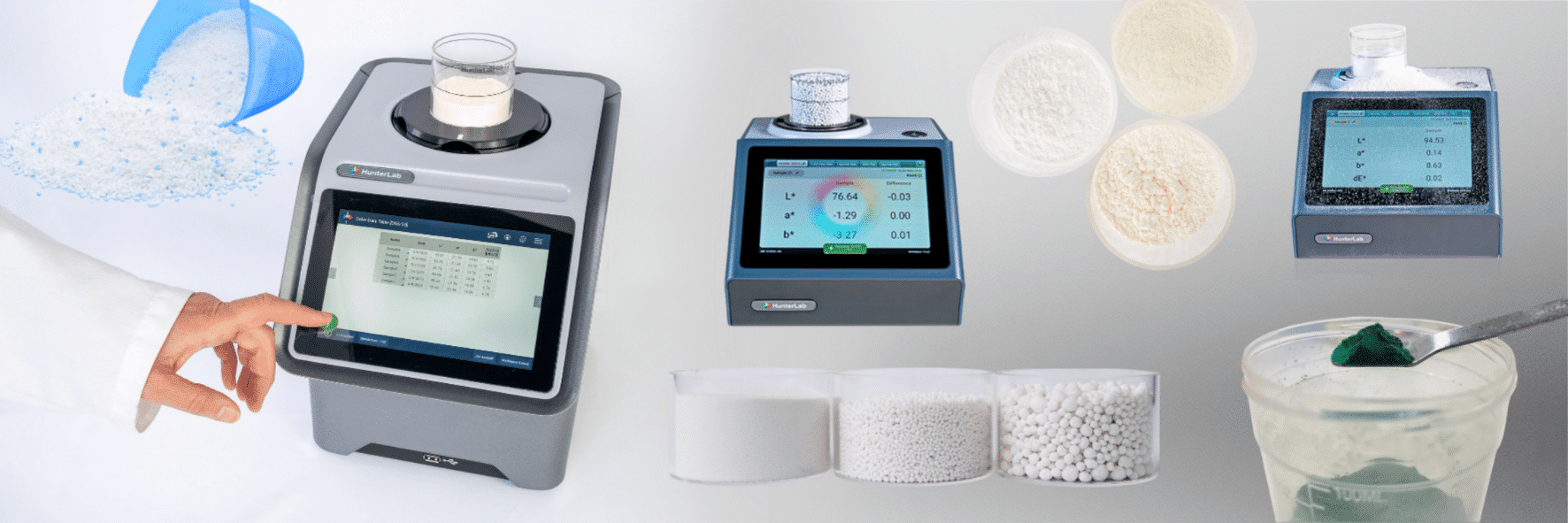 Pomiar barwy proszków chemicznych - HunterLab